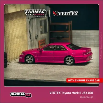 Tarmac Works 1/64 VERTEX Toyota Mark II JZX100 Red Metallic