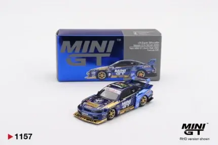 MiniGT #1157 Nissan Silvia (S15) LB-Super Silhouette #555 Team MINI GT Liberty Walk 2025 Formula Drift